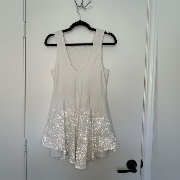 Lululemon Serene Stride Dress with Liner Shorts Size 10 white - Picture 4 of 12